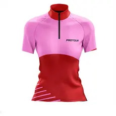 Camiseta Ciclismo Feminina Dry Fit com Proteção UV Bike MTB Speed Pro Tour Life Rosa