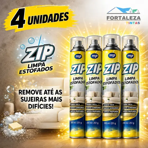 Espuma Spray Limpa Estofados Higienizador a Seco Zip Remove Sujeiras Sem Esforço
