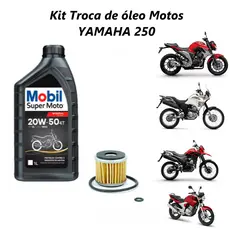 KIT TROCA OLEO FILTRO MOBIL 20W50 FAZER TENERE LANDER 250