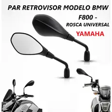Espelho Retrovisor Modelo BMW F800 FIXO Rosca Universal Moto Yamaha Ajustável Premium Esportivo Par