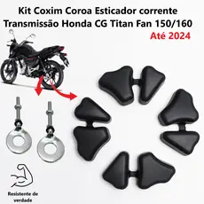 Kit Bucha Coxim da Coroa Esticador Corrente Transmiss Roda Traseira Honda CG 150/160 Titan Fan Start