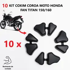 10 OU 5 Kit Coxim Bucha da Coroa Tira Folga Flange Roda Traseira Honda CG 150/160 Titan Fan Start