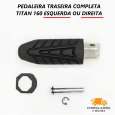Pedaleira Traseira Completa Pezinho Apoio Passageiro Modelo Honda Titan Fan Start 160 Maciça Forte