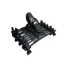 Cabide Saia com Presilha Fina Preto Kit com 10 Unidades