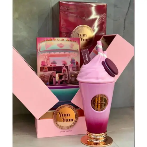 Perfume Arabe Feminino Yum Yum MilkShake Explosão de Cereja, Baunilha e Luxo Doce 100 ml