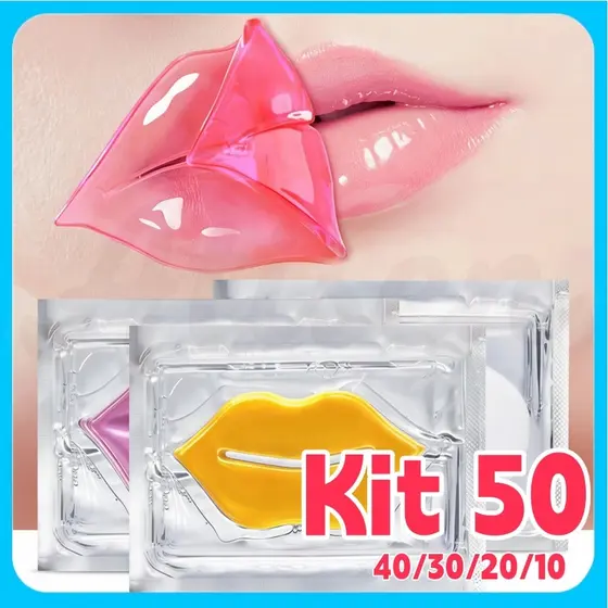 Kit 50/40/30/20/10 Máscara Labial DADIVA De Mel de colágeno com cristal hidratante para lábios