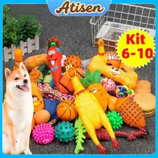 10/6 peças Brinquedos Mordedores para Filhotes Alivia Coceira na Gengiva Remove Placa Natura