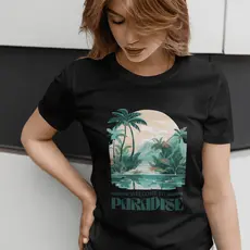 Camiseta T-Shirt Paradise Promoção 100% Algodão Toque Macio