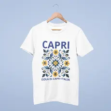 Camisa Feminina Capri Itália Branca - Gola Redonda Estilosa 100% Algodão