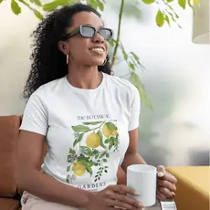 T-Shirt Blusa Feminina Básica Estampada 100% Algodão Jardim Botânico Conforto
