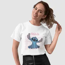 Camiseta Feminina Fresca Personagem Stitch