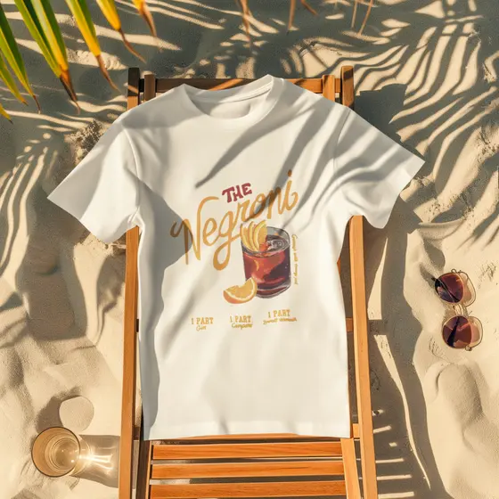 Blusa Feminina Drink Negroni Várias Cores - 100% Algodão Confortável e Macia