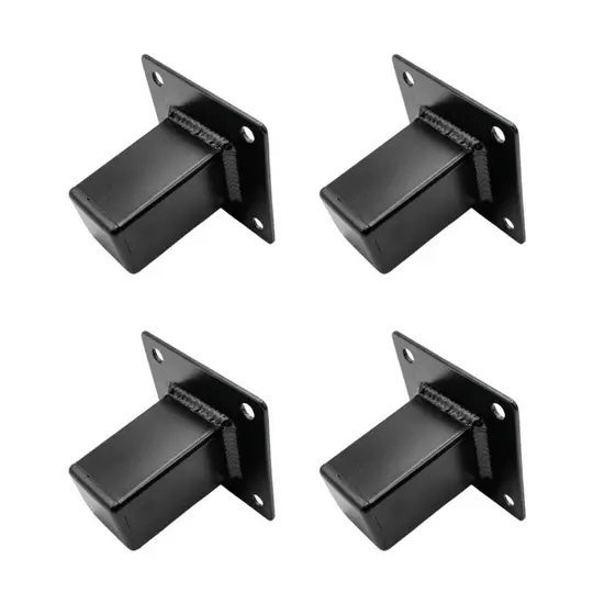 Pé De Cama Box Kit Pés 5cm Reforçados Com Parafusos Preto