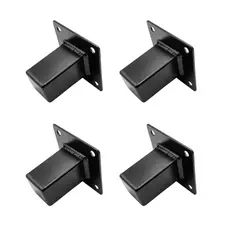 Pé De Cama Box Kit Pés 5cm Reforçados Com Parafusos Preto