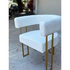 Cadeira De Jantar Grécia Boucle Confortável Resistente 180kg