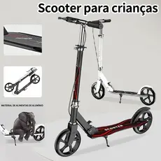 Patinete Para Jovens E Adultos 2 Rodas Suporta 100kg Leve e Dobrável Ajustável