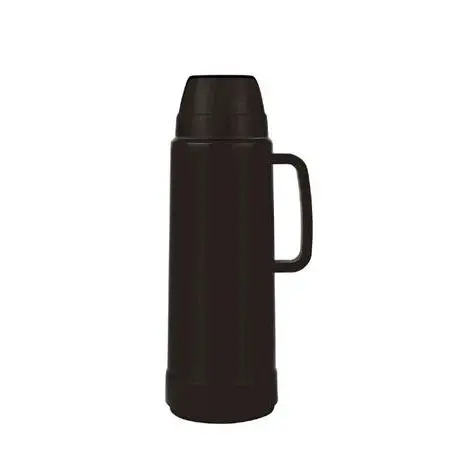 Garrafa Térmica Mor Use – 1 L com Ampola de Vidro, Rolha e Polipropileno – Preta
