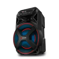 Caixa de Som Mondial 300W RMS Bluetooth USB Rádio FM Bivolt Portátil Grave Potente Modelo 7041-01