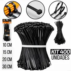 Kit 400 Abraçadeira Enforca Gato De Nylon 100mm x 2,5mm 150mm x 2,5mm 200mm x 2,5mm 300mm x 3,5mm He