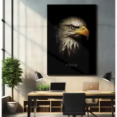 Quadro Aguia Quadro Decorativo Sala Grande Escritório Quadro Com Moldura Quadro Motivacional Foco