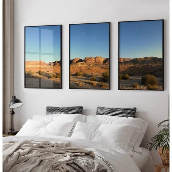 Quadro Paisagem Quadro Com Moldura Quadro Decorativo Sala Quadro Quarto Casal Montanha Rochosa Trio