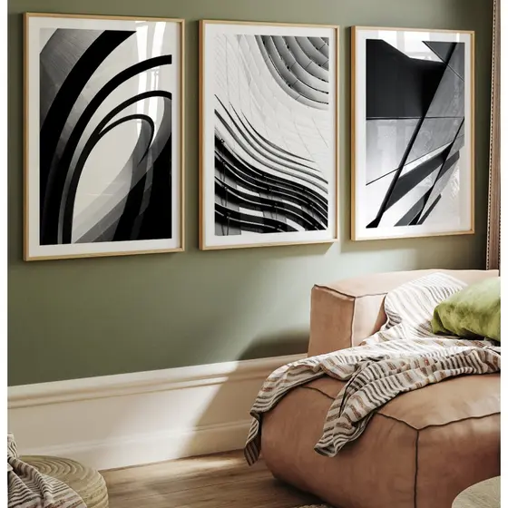 Quadro Preto E Branco Com Moldura Quadro Decorativo Sala Quadro Escritório Arquitetura Urbana Trio
