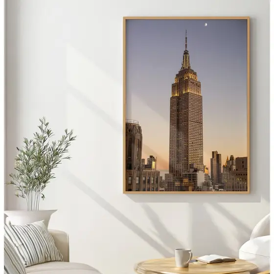 Quadro Paisagem Quadro Com Moldura E Vidro Quadro Decorativo Sala Grande Quadro Quarto Empire State