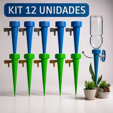 Kit 12/24 Gotejador para Plantas Irrigador Água Acoplável em Garrafa Pet Regador Automático Jardim Dosador Vaso