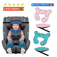 Almofada Para Pescoço Com faixa Apoio Suporte Cabeça Bebe Cadeirinha Carro Viagem Passeio