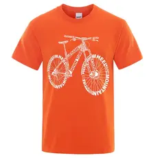 Camiseta Unissex alfabeto mountain bike vintage Camisa Peças Bicicleta Blusa do P ao G3 Plus size