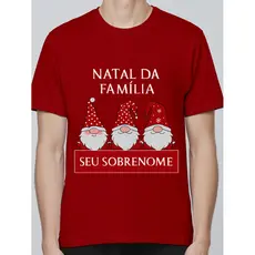 Camiseta Algodao personalizada Natal da Família Blusa Papai Noel Camisa Infantil ao G3 Unissex
