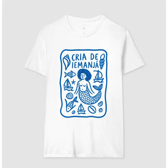 Camiseta Cria de Iemanjá Ana Paula BBB Camisa Umbanda Candomblé Blusa do infantil ao G3 Plus size