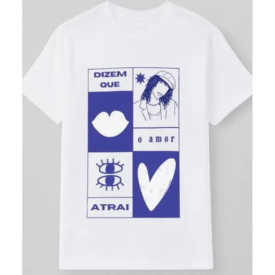 Camiseta Djavam Blusa dizem que o amor atrai Camisa algodão musica do Infantil ao G3 Plus size