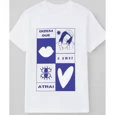 Camiseta Djavam Blusa dizem que o amor atrai Camisa algodão musica do Infantil ao G3 Plus size