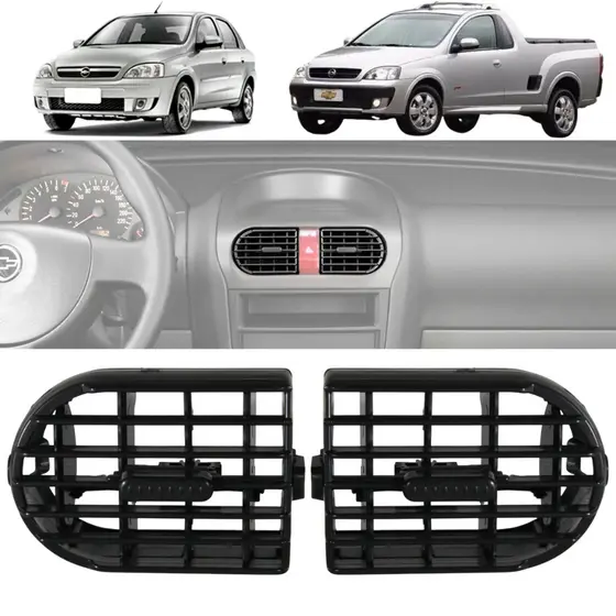 Difusor De Ar Central E Lateral Corsa Joy Maxx Hatch E Sedan 2002 a 2012 Montana 2004 a 2010