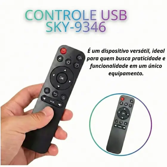 Controle Remoto Usb Para Tv Box E Smart Tv Sem Fio Pra Pc