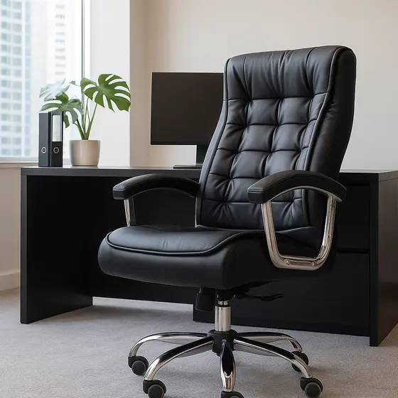 Cadeira Presidente Luxo Premium Ergonômica de Escritório Reclinável Confortavel