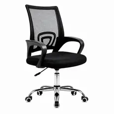 CADEIRA GIRATÓRIA DE ESCRITÓRIO ERGONOMICA SANTIAGO TELA MESH EXECUTIVA PARA LEITURA C/ BASE Cromada Estudo Trabalho