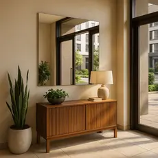 Espelho quadrado grande lapidado para banheiro lavabo 70x70 multiuso maquiagem