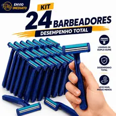 Kit 24 Barbeadores Descartáveis Masculino e Feminino com Fita Lubrificante Barbear Suave e Preciso Uso Diário e Íntimo