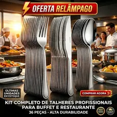 Conjunto Jogo de Talheres 36 peças Aço Inox 12 Facas 12 Garfos 12 Colheres de Mesa Casa Restaurante