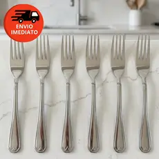 Kit Garfo Refeição Mesa Aço Inox Premium Jantar Talher Cozinha Restaurante Bar Buffet Churrascaria
