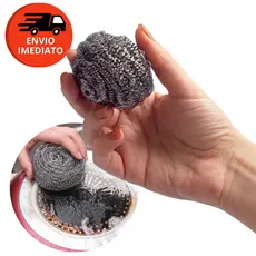 Kit Esponja De Aço Máximo Brilho A solução definitiva para panelas queimadas e gordura difícil