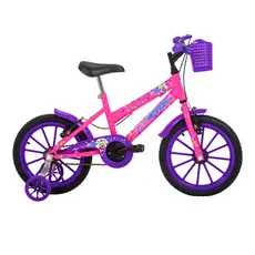 Bicicleta Menina Infantil Aro 16 Infantil com Rodinhas