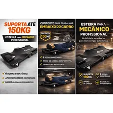 Carrinho Esteira Para Mecânico Com Encosto Capacidade 150KG