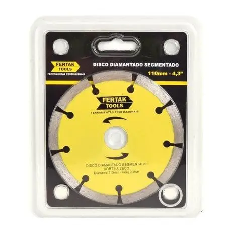 Disco Diamantado Segmentado 110mm X 4,3" Corte A Seco