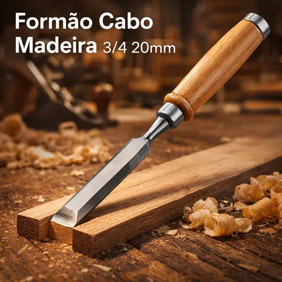 Formão Profissional 3/4 20mm C/ Cabo Madeira