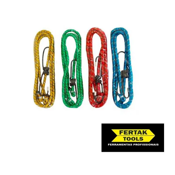 Kit Corda Elástica 1,20m x 8mm Kit Com 4 Unidades