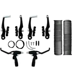 Kit Freio V-Brake Nylon Allen Completo Com Manete + Cabos e Conduites + Manopla Bicicleta Bike