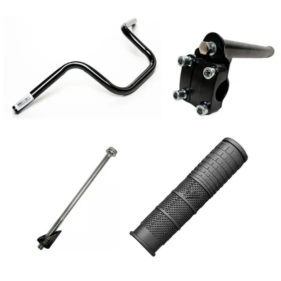 Guidão Bicicleta Tipo CG Titan Kit Com Mesa Suporte 21.1mm + Parafuso Expander + Manopla